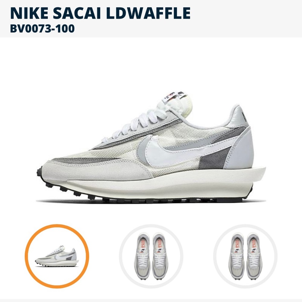 RARE Brand New Nike Sacai LDwaffle BV0073-100